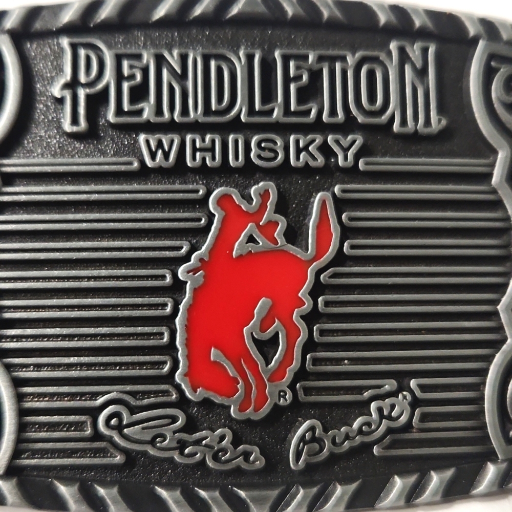 NEW Pendleton Whisky Montana Silversmiths 2025 "Let'er Buck" Belt Buckle - Picture 2 of 9